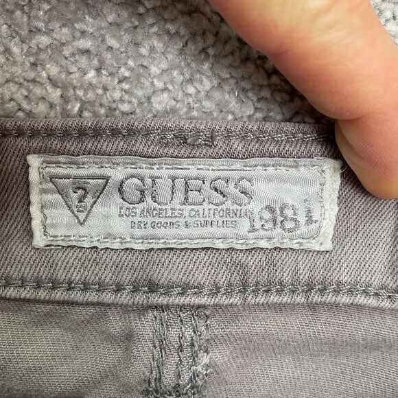 Guess Power Skinny Denim Jeans Womens 27 Gray Low Rise Stretch Casual 26x28 - Picture 8 of 16